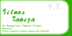 vilmos kapsza business card